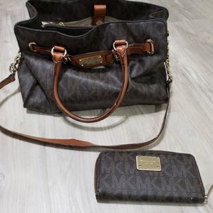 Michael Kors Handbag with Matching Wallet